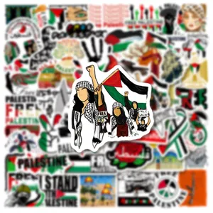 50pz Adesivi Graffiti Palestina Impermeabili in Vinile per Laptop Skateboard Valigia