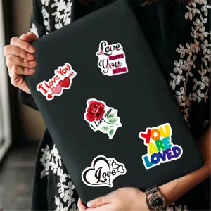 Wasserdichte Valentinstag Deko Sticker Set für Laptop, Notizbuch und schöne Geschenke.