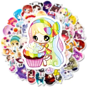 Cute cartoon doll graffiti stickers waterproof vinyl decals for laptop water bottle skateboard