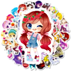 Cute cartoon anime sticker pack, waterproof vinyl decals for laptop water bottle luggage.