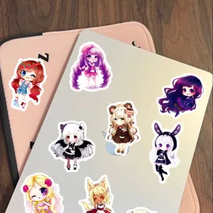 Cute cartoon anime doll stickers waterproof decorative decals for laptops and water bottles 50pcs