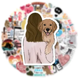 Cute cartoon pet veterinary stickers waterproof vinyl decals for laptop luggage water bottle