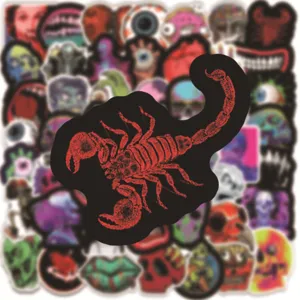 Halloween orrore adesivi impermeabili graffiti sticker per skateboard casco 50 pezzi