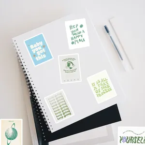 Lot de stickers de motivation inspirants, autocollants étanches pour carnets et gourdes.