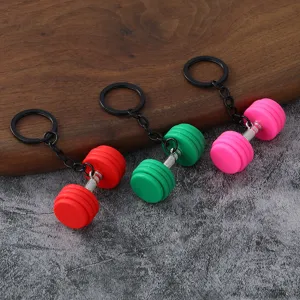 Portachiavi Creativo a Forma di Manubrio in Metallo per Fitness Palestra Pendaglio in Lega di Zinco per Zaino Accessorio Sportivo Regalo