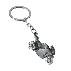 Vintage alloy motorcycle keychain racing bike model pendant men car key ring accessories