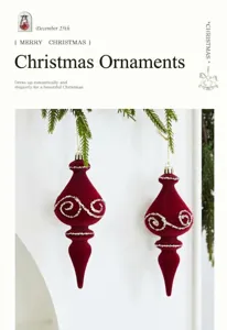 Rote beflockte Weihnachtskugeln Zwiebelform festlicher Baumschmuck Feiertag Party