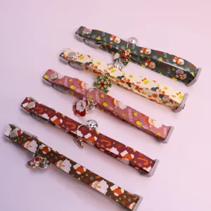 Collier De Noël Pour Animaux Avec Cloche Joli Collier De Chat Et Anneau De Cou Pour Petits Et Moyens Chiens Accessoires De Cou De Chien De Festival