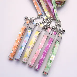 Colorful floral pet collar and leash set with cute bells and metal clips for small dogs cats