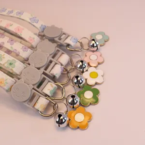 Hübsches Blumen Haustierhalsband mit Katzen Schnalle und Glocke, süßer Stoff Kragen für kleine Hunde.