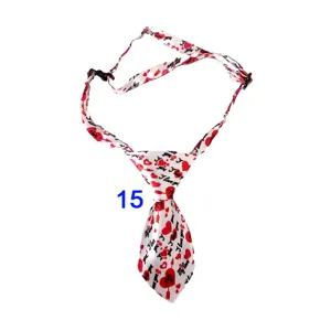 Valentine's Day pet dog cat necktie, cute heart printed adjustable puppy bowtie collar.