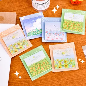 Blocs-notes adhésifs peinture à l'huile mignons papeterie décorative paysages japonais