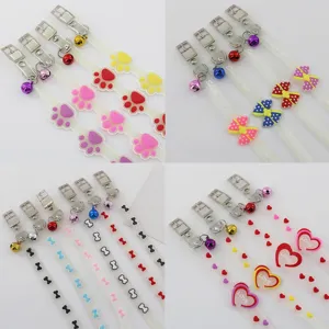 Pet Cat Dog Collar Luminous Glowing Silicone Transparent Bell Anti Lost Cute Pet Necklace Pet Accessories