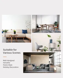 Vista detallada que muestra varias disposiciones de escenas y opciones de decoración.