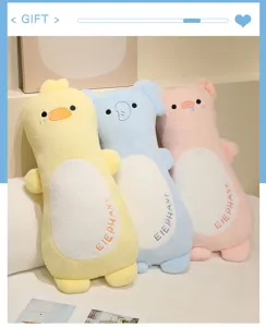 Simpatico cuscino in peluche animale cartone animato anatra elefante maiale per divano