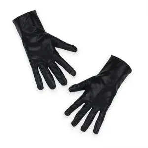 Women Short Patent Leather Gloves Punk Style Shiny Wet Look Stage Performance Gloves Costume Accessories