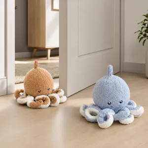 Cute Cartoon Octopus Door Stop Plush Anti-Collision Door Blocker Decorative Door Holder For Home Kids Room