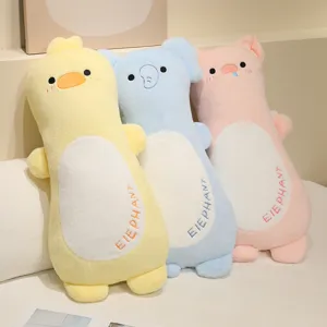 Cuscino in Peluche Animale Cartone Animato Morbido Peluche Elefante Anatra Pecora Maiale Bambola Cuscino Lungo Decorazione Divano Letto Per Bambini Regalo