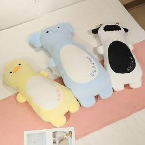 Simpatico cuscino in peluche di animale cartone animato giocattolo morbido anatra gialla elefante divano
