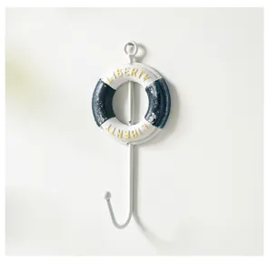 Gancho de pared salvavidas estilo mediterráneo decorativo entrada llave ropa colgador