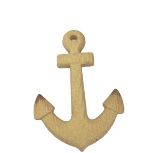 Wooden anchor blank craft for DIY hand-painted home decoration pendant hanging ornament