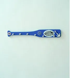Mediterranean wooden paddle wall hook creative 68cm nautical home decor hanging hook