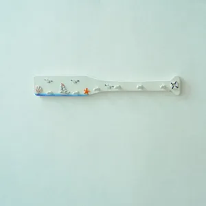 Mediterranean wooden paddle wall hook, creative marine themed home decor for room hanging.