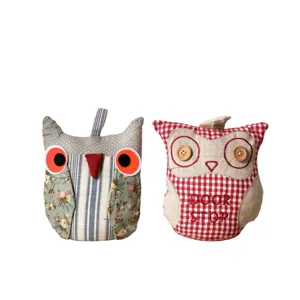 Fabric owl door stop vintage cute door stopper heavy decorative animal home decor item