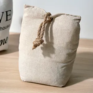 Fermaporte in tessuto di lino e cotone riempito di sabbia pesante fermaporta decorativo