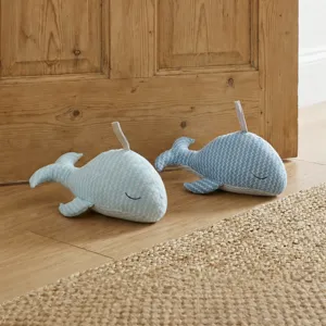 Cute Dolphin Doorstop Fabric Ocean Style Animal Door Stopper Heavy Duty Fine Sand Filled Home Decorative Ornament