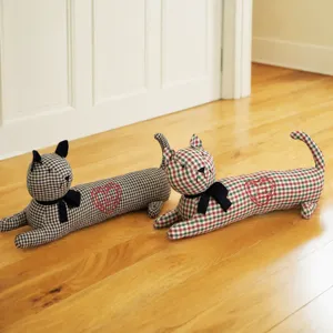 European Cartoon Fabric Cat Door Stopper Cute Animal Draft Stopper Heavy Door Stop For Bedroom Home Decor