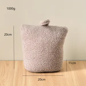 Fermaporta in tessuto sherpa, fermaporta pesante 1000g per la casa, la camera da letto e l'ufficio.