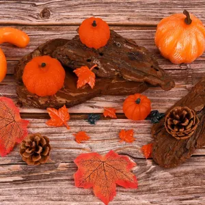Σετ καλουπιών σιλικόνης κολοκύθας Halloween και διακόσμησης με φθινοπωρινά φύλλα.