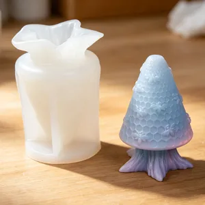 Silikonform fuer Weihnachtsbaum Wabenkerzen, Gips Aroma Handwerk Dekoration Form DIY.