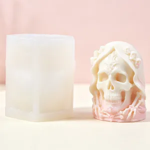 Moule en silicone crane avec cape Halloween pour bougie parfumee platre deco maison