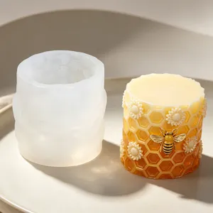 Silikon Honigbiene Wabe Kerze Form DIY Handwerk dekorative Seife Herstellung Werkzeug neu
