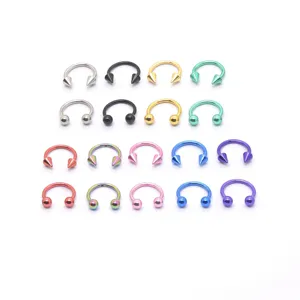 Roestvrij staal hoefijzer piercing ringen set neusring lip piercing sieraden assorti