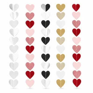 Guirlande de papier en forme de coeur dégradé pour décoration de mariage et fête
