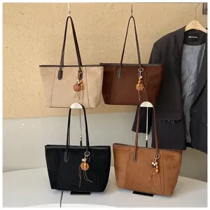 Klassieke vintage grote capaciteit tote tas voor vrouwen, premium forens schoudertas casual.