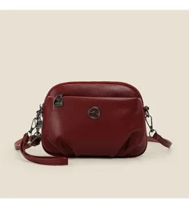 Weiche PU-Leder Damen Umhängetasche mit Känguru-Logo, kleine Handtasche für Alltag und Arbeit.