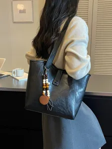 Bolso tote casual vintage de gran capacidad bolso de hombro de otoño para mujer