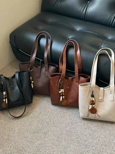 Bolso tote casual vintage para trabajo gran capacidad bandolera versátil y elegante