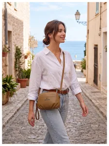 Sac bandoulière mode automne pour femmes polyvalent en cuir souple petit sac carré style