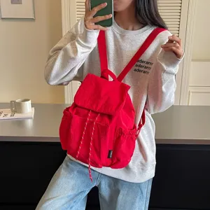 Sac à dos femme nylon décontracté léger voyage quotidien sac d'école polyvalent