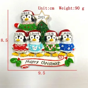 Christmas penguin family tree hanging ornament cute holiday party decoration gift
