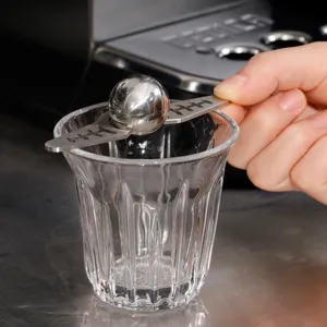 Stainless steel coffee ice ball holder for espresso pour-over cooling and aroma preservation