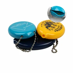 Mini portamonete in silicone simpatico cartone animato custodia auricolari borsa con catena