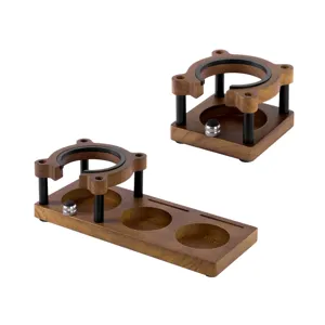 Houten koffie tampstation multifunctionele espresso houder organizer standaard barista