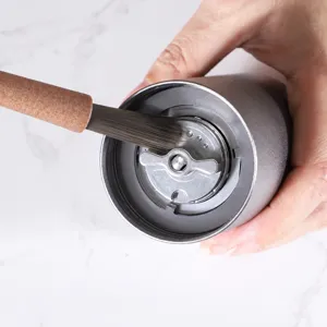 Coffee grinder cleaning brush with soft PBT bristles for daily burr and dust removal.