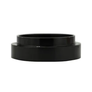 Aluminium Kaffeepulver-Trichter Detailansicht, schwarzes Stufendesign für Siebträger.